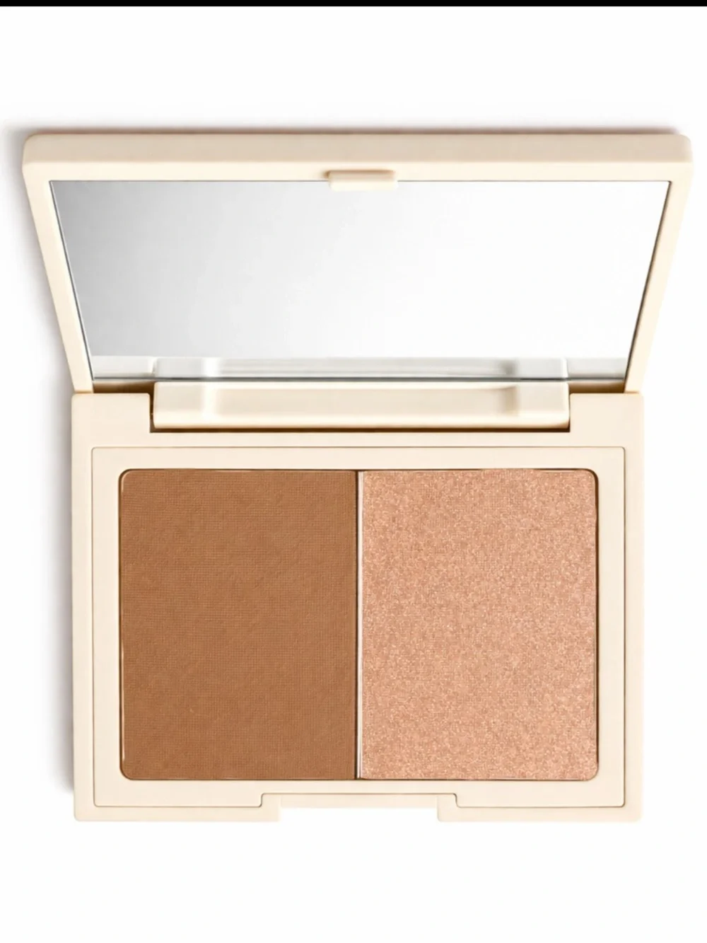 Matte Bronzer & Shimmer Highlighter Duo - Brown & Champagne